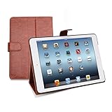 iPad Leather Case & Folio, Sleeve & Cover, Quality Bag To Protect Your Tablet In Business or Home, For iPad With Retina Display, Includes FREE Polishing Cloth, Backed by a 2-Year Warranty - Light Brown