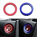 Thor-Ind Car Engine Start Stop Push Button Cover Trim For 10th Gen Honda Civic 2016 2017 2018 Ignition Key Ring Trim Car Auto Interior Decoration Sticker (Start Button Red)