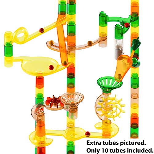 Marble Genius Marble Run Stunts ブースターセット Marble Genius Marble Run Stunts Starter Set: 100 Pieces Total, 14