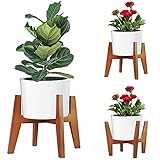 AUGOSTA Mid Century Plant Stand, Wood Flower Pot