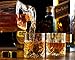 iiiMY Whiskey Stones and Glasses Gift Set, Whiskey Rocks Chilling Stones in Premium Handmade Wooden Box Cool Drinks without Dilution Whiskey Glasses Set of 2, Gift for Dad, Husband, Men