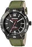 Wenger Men's 01.0851.125 Roadster Black Night Swiss Quartz Green nylon Watch