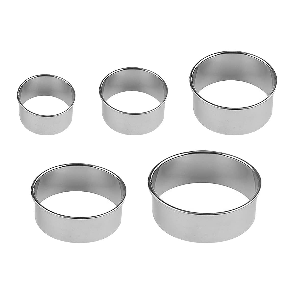 5PCS Cookie Cutter Pastry Cutter Stainless Steel Cake Biscuit Cutting Set for Baking