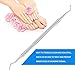 IBEET Ingrown Toenail File,Curved End,Textured Grip,Double Sided Nail File Cleaner