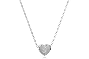 PORPI-JOJO Initial Necklace for Women Letter Necklaces for Girls Dainty Gold Heart Pendant for Little Girls Birthday Gifts for Teens