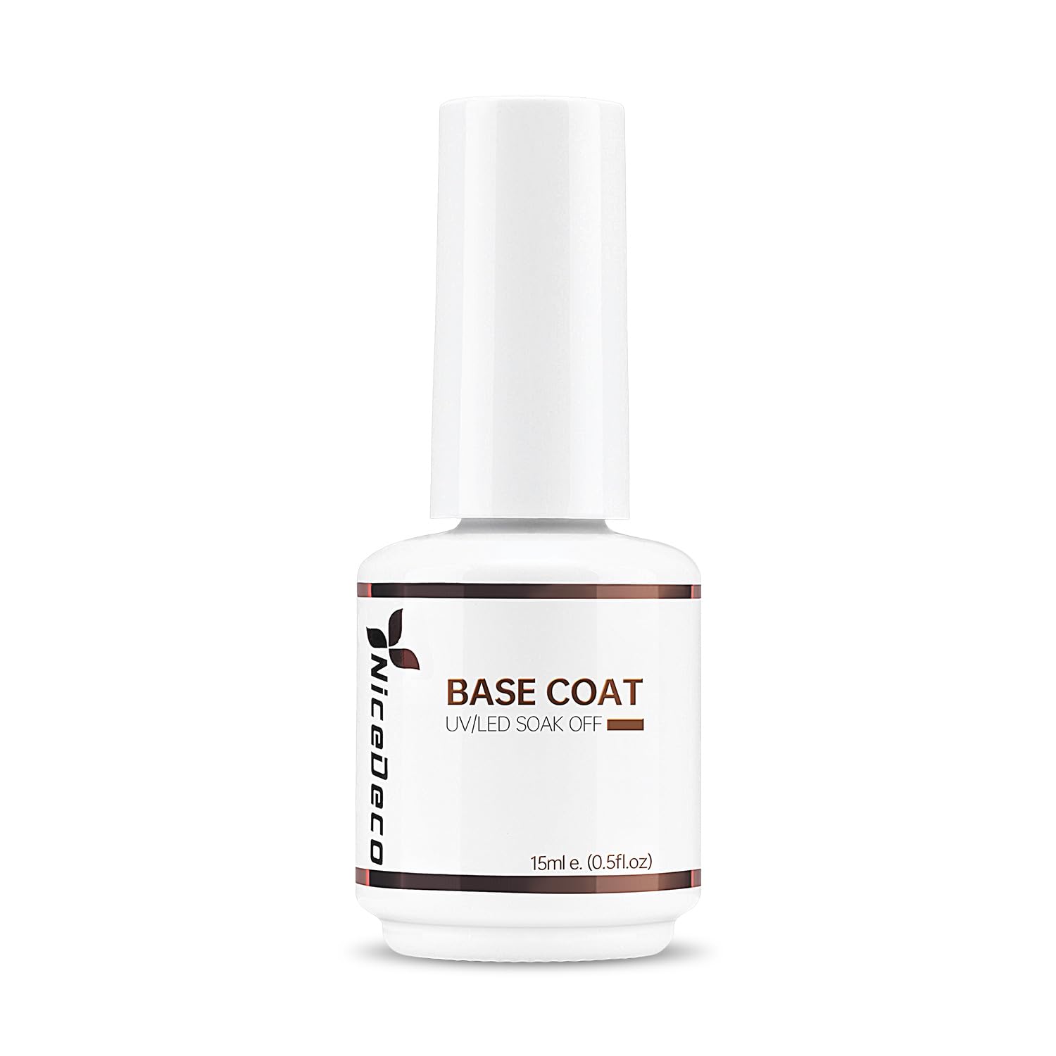 Nicedeco 15ML Gel Base Coat - Clear, Long-Lasting Glossy Finish for DIY Nail Art at Home