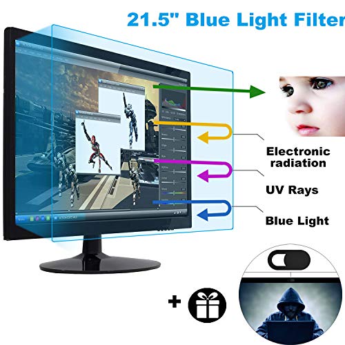 MUBUY 21.5″ Eyes Protection Anti Blue Light Anti Glare Screen Protector fit 21.5 Inches Widescreen Desktop Monitor Screen (18.7″ x 10.5″). Reduces Digital Eye Strain Help You Sleep Better