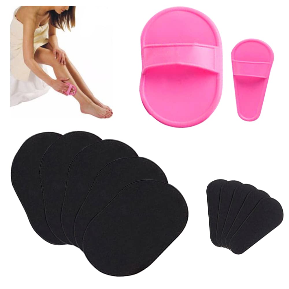 Accessotech 10 x Exfoliating Hair Removal Pads Smooth Skin on Legs Arm Face Top Lip Unwanted Hair Removal Depilation Pads