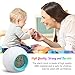 OUTERDO Kids Alarm Clock, Children's Light Alarm Clock for Bedrooms, 7 Color Changing Bedside Clock for Boys Girls,with Indoor Temperature, Touch Control and Snoozing(Blue)