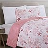 Great Bay Home 2-Piece Reversible Quilt Set with Shams. All-Season Coastal Beach Theme Bedspread Coverlet. Fenwick…