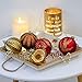Valery Madelyn 50ct Woodland Shatterproof Christmas Ball Ornaments Decoration Red Brown,2.76Inch-7.09 Inch for Christmas Tree Decorations Included