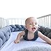 LOAOL Baby Crib Bumper Knotted Braided Plush Nursery Cradle Decor Newborn Gift Pillow Cushion Junior Bed Sleep Bumper (4 Meters, Gray)