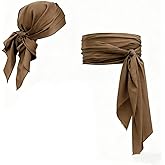 ZKNB 2025 Pirate Belt Headscarf 2 medieval Halloween costume accessories Belt Headscarf