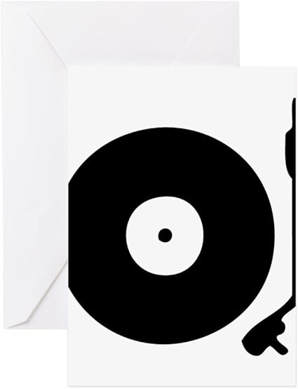Cafepress Vinyle Platine 1 Cartes De Vœux Carte De Vœux Carte De Note Carte D Anniversaire Vierge A L Interieur Brillant Amazon Fr Fournitures De Bureau
