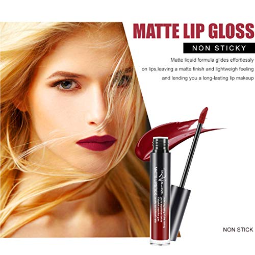 Lip Gloss by Rejawece - Waterproof Long Lasting Matte Lip Gloss Liquid Lipstick Beauty Makeup Cosmetics Lip Stick (Color 21#)