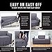 Home Fashion Designs Printed Twill Sofa Slipcover. One Piece Stretch Couch Cover. Strapless Sofa Cover for Living Room. Brenna Collection Slipcover. (Sofa, Charcoal)