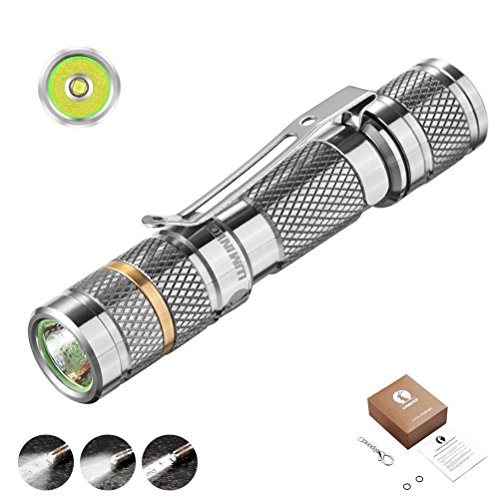 LUMINTOP Tool Titanium EDC 110 Lumen Compact Mini Handheld Flashlight with Clip Cree XP-G2 LED
