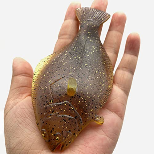 ARTIBETTER European Flounder Sea Animals Figure Plastic Fish Figurines