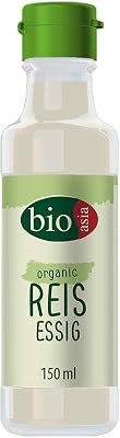 Vinagre de arroz biológico, vinagre para temperar e realçar arroz de sushi, vegan, 1 x 150 ml