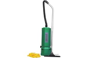 Bissell BigGreen Commercial BG1001 High Filtration Backpack Vacuum, 1375W, 25.5-Inch Height, 10-Quantity Capacity, Red