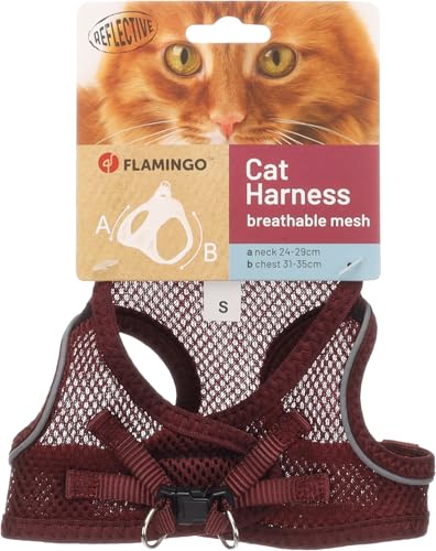 Flamingo Cat Harness Step&Go Berta Aubergine S 24-29cm 31-35cm