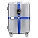 BlueCosto Blue TSA Approved Adjustable Luggage Straps Suitcase Strap Travel Belt