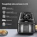 Air Fryer XL, Willsence Air Fryers 3.7-Quart 10-in-1 Intelligent Electric Oilless Hot Air-Fryer, Cooker with Cookbook and 50 Online Recipes, Touch Screen Control, Dishwasher Safe, Metal Inner Housing