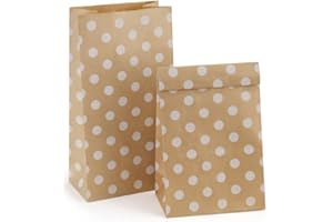 BagDream 4lb 5x2.95x9.45 Inches 100Pcs Kraft Paper Bags, Snack Bags, Bread Bag, Craft Bags, 100% Recycled Kraft Paper Brown L