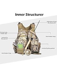 anglerdream pesca con mosca, deportes al aire última intervensión chaleco de malla Pack pecho Pack Sling Pack Back Pack Universal ajustable pesca, caza, senderismo, pesca, pack con compartimentos de almacenamiento