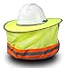 Hard Hat Sun Shield - High Visibility, Reflective, Full Brim Mesh Sun Shade Protection, Hard Hat Shade, Neck Shade, Hardhat Accessory (Yellow/Lime)