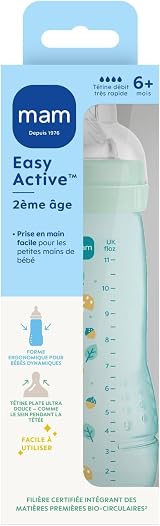 MAM Easy Active 6+ Months Ice Colour Bottle 330ml Ultra-Fast X-Flow view 3