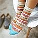 Loritta 5 Pairs Womens Vintage Style Winter Warm Thick Knit Wool Cozy Crew Socks, H-ethnic Style, Free size,One Size,Multicolor