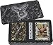 River's Edge Products Playing Cards and Dice Set, 2 Decks of Cards and 5 Dice, Themed Deck of Cards in Tin Case, Unique Novelty Casino Cards for Poker and Gambling Games, Mossy Oak Deer