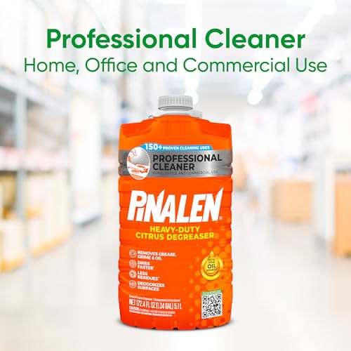 PINALEN HEAVY-DUTY MULTIPURPOSE CLEANER AND DEGREASER – CITRUS SCENT – 172 FL OZ – PROFESSIONAL CLEANING SUPPLIES FOR HOME, OFFICE & COMMERCIAL USE