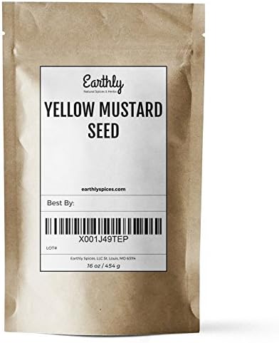 Mustard Seed - Earthly Spices Bulk Premium Yellow Mustard Seed (1 Pound/16 Ounces)