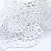 yazi Lace Coasters Doilies Set of 4 White Color Handmade Oval Crochet Cotton Lace Table Placemats 9