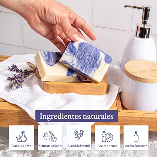 lubiu Lavender Soap 100g - Hands, Body and Face - Natural Soap Bar - Artisanal Soaps - Natural Lavender Soap Bar
