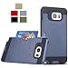 Galaxy Note 5 Case, AnoKe [Credit Card Slots Holder][Not Wallet] Hard Silicone Rubber Hybrid Armor Shockproof Protective Holster Cover Case For Samsung Galaxy Note 5 - KLS Metal Slate