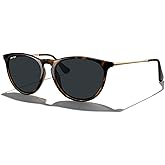 MERRY'S Vintage Polarized Sunglasses for Women Men Retro Round Mirrored Lens Sun glasses UV400