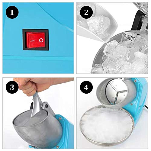 Earthily Elektrischer Ice Crusher - 380W Eiscrusher Maschine aus Rostfreier Stahl für Softdrinks, Cocktails oder kalte – Bild 7