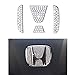 1797 Compatible Steering Wheel Logo Caps Decals Sticker for Honda Accessories Parts Bling Civic Accord Fit CRV HRV Pilot Odyssey Clarity Covers Interior Decoration Trim Women Men Crystal Silver 4 Pack