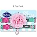 Blueberry Pet Pack of 2 Cat Collars, The Floral Power Relaxing Jungle Green Adjustable Breakaway Cat Collar for Girl & Boy with Bell & Detachable Flower, Neck 9