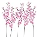 Tinksky 6pcs Peach Blossom Simulation Flowers Artificial Flowers Silk Flower Decorative Flowers Wreaths (Pink)