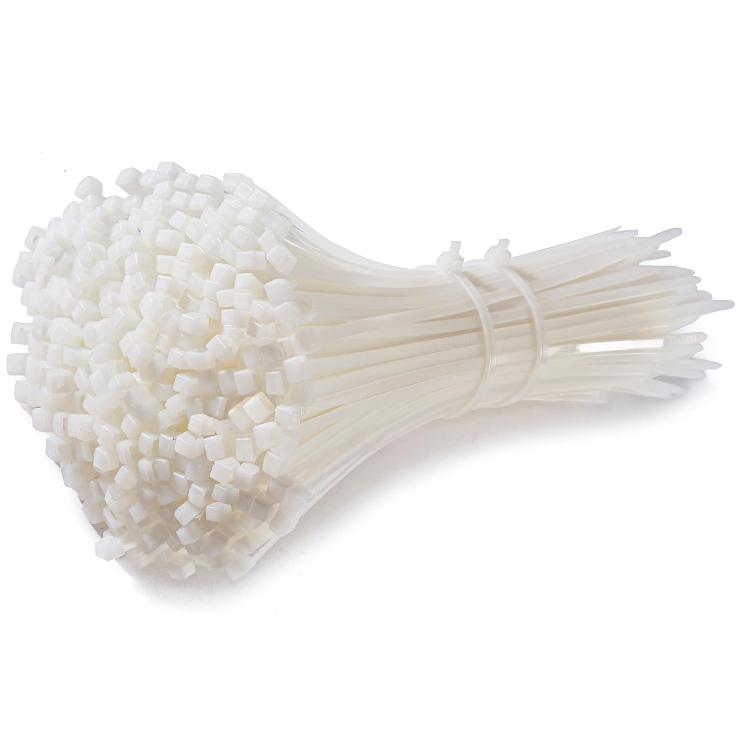 MgcTolBox White Cable Ties 8", Small Zip Ties, Self-Locking Nylon Clear Cable Ties 200 x 3.6 mm | White | 200 Pack