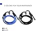 Edobil Adjustable Bungee Cord, 59-Inch Shock Rope with Wide Opening Hooks,For Cars, Camping, RVs, Trunks, Luggage Racks Clothes Hanger(Black)