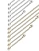 Jstyle 8-12 Pcs Stainless Steel Extender Chain for Necklace Bracelet Set Jewelry Extenders