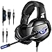 PS4 Gaming Headset - ONIKUMA Gaming Headset with 7.1 Surround Sound, Xbox One Headset with Noise Canceling Mic LED Light, Over-Ear Headphones for PS4, Xbox One, PC, Mac, Laptop, Nintendo Switch primary