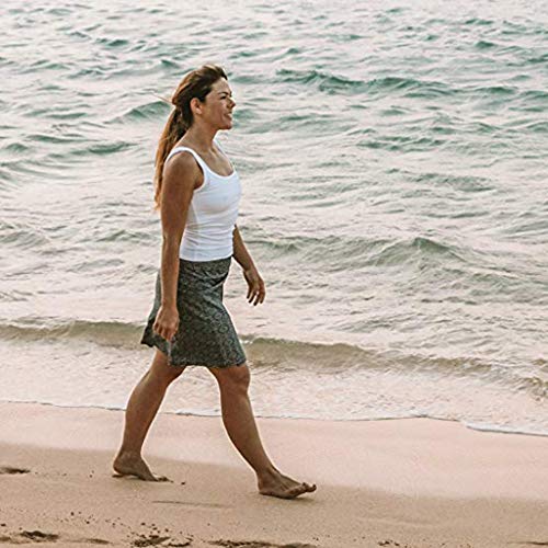 VICCKI Women Print Quick Wrap Bikini Cover-up Multitasks Travel Lady Beach Summer Skirt Black - Thumbnail 4