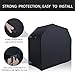 Antree Grill Cover, 58-Inch 600D Heavy Duty Waterproof BBQ Gas Grill Cover for Weber, Holland, Jenn Air, Brinkmann and Char Broil-Black with Handles Including Grill Brush.
