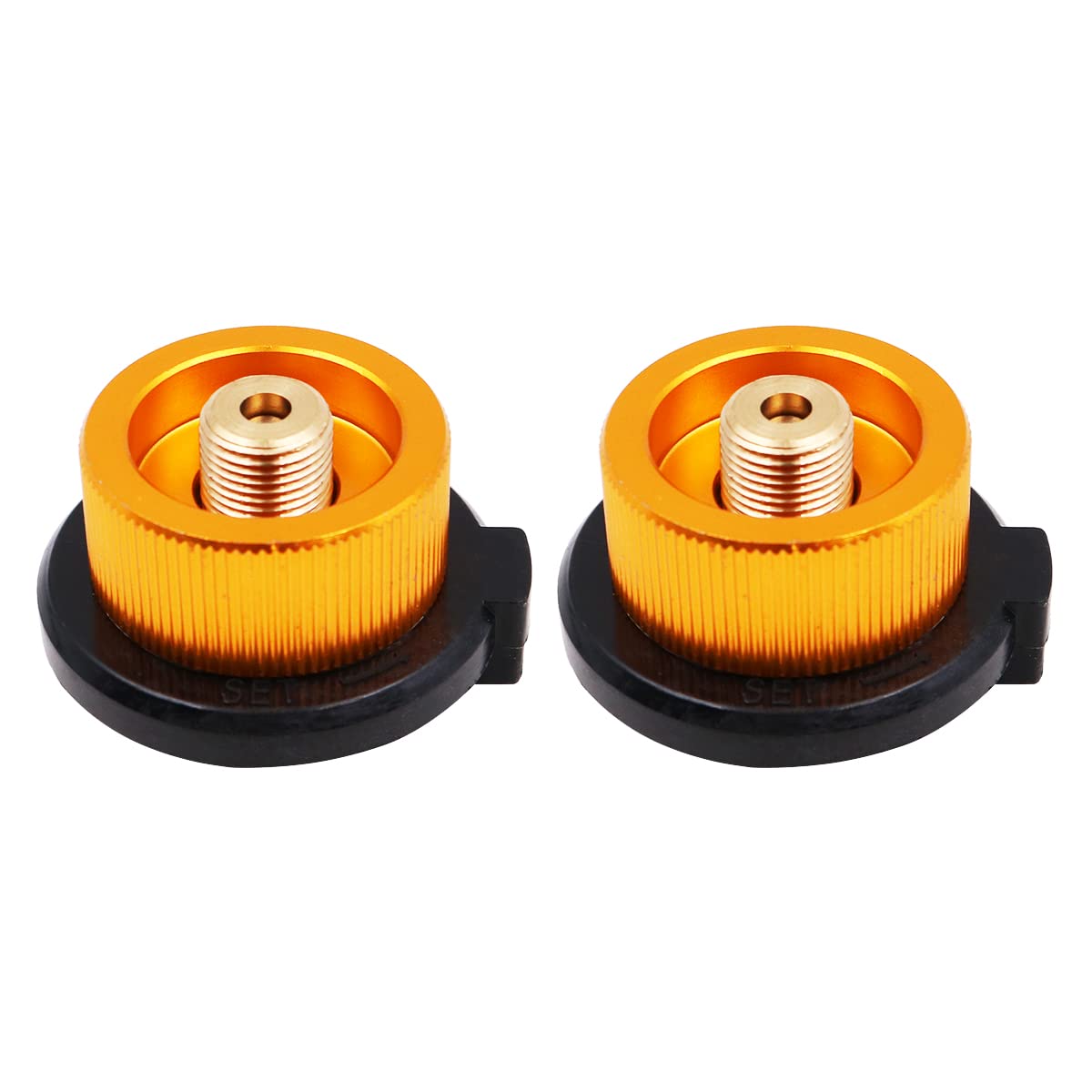 Namvo 2Pcs Gas Adapter Outdoor Hiking Camping Stove Adapter Convertor Stove Connection for Butane Canister to Screw Gas Cartridge